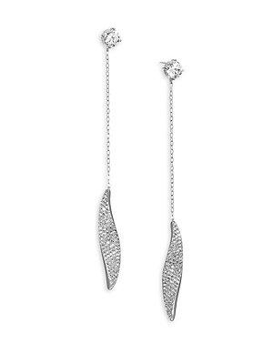 Adriana Orsini Pav&eacute; Crystal Linear Earrings