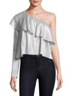 Likely Davey Metallic One Shoulder Top