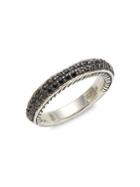 Effy Sterling Silver & Black Diamond Ring