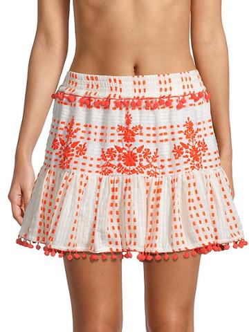 Tessora Morena Embroidered Cotton Skirt