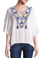 Piper Java Lace-up Top