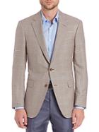 Saks Fifth Avenue Collection By Samuelsohn Classic-fit Houndstooth Check Wool & Silk Sportcoat