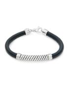 Effy Leather & Sterling Silver Bracelet