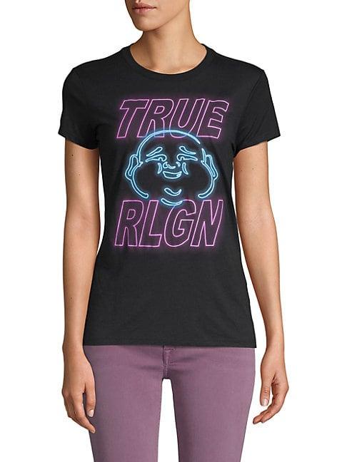 True Religion Neon Buddha Crewneck Tee
