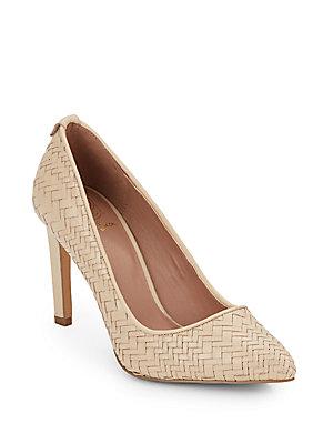 Elliott Lucca Woven Leather Point Toe Pumps