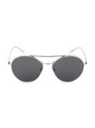 Prada 55mm Rounded Aviator Sunglasses