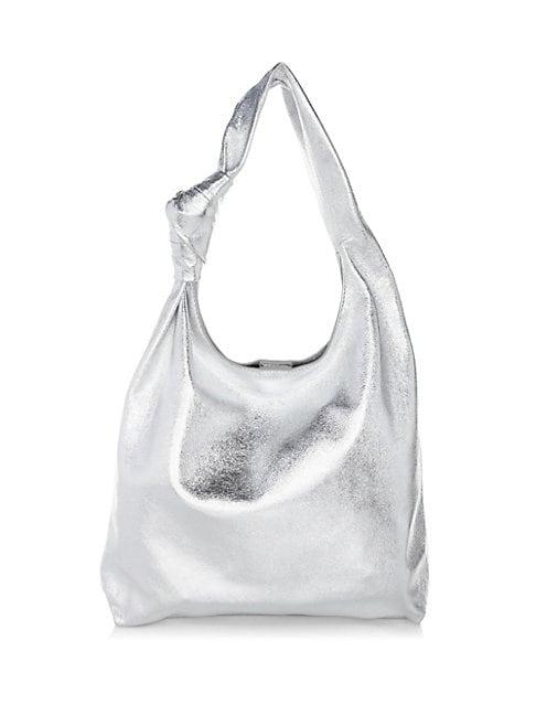 Loeffler Randall Knotted Metallic Leather Tote