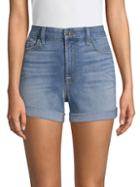 7 For All Mankind Cotton Denim Shorts