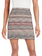 Saks Fifth Avenue Red Textured A-line Skirt