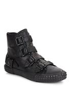 Ash Wonder Buckled High-top Leather Sneakers