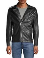 Rnt23 Textured Faux Leather Moto Jacket