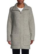 Lafayette 148 New York Virgin Wool-blend Zip Coat