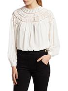 Frame Twisted Pleat Silk Blouse