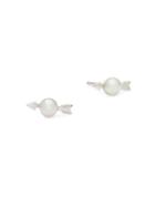 Majorica Arrow Organic Pearl Sterling Silver Earrings