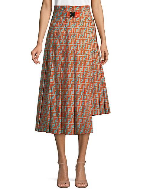 Fendi Logo-print Cotton Skirt