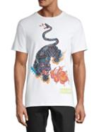 Roberto Cavalli Sport Panther & Snake Graphic Stretch-cotton Tee