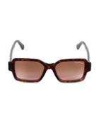 Roberto Cavalli 54mm Faux Tortoiseshell Square Sunglasses