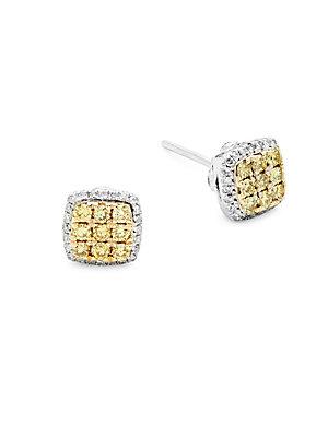Effy 14k White Gold & Diamond Stud Earrings