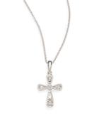 Saks Fifth Avenue Diamond & 14k White Gold Cross Necklace