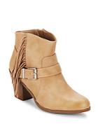 Circus By Sam Edelman Fringed Almond Toe Ankle Boots