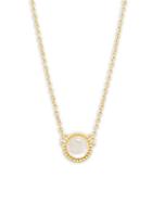Judith Ripka La Petite Mother-of-pearl Doublet & 18k Yellow Gold Pendant Necklace