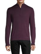 Saks Fifth Avenue Quarter-zip Merino Wool-blend Sweater