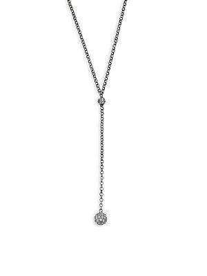 Bavna Champagne Diamond & Sterling Silver Y-pave Necklace