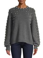 Joie Nilania Pearl Crystal Knit Sweater