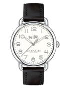 Coach Ludlow Delancey Stainless Steel & Leather-strap Analog Watch