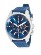 Just Cavalli Energia Stainless Steel Rubber-strap Chronograph Watch