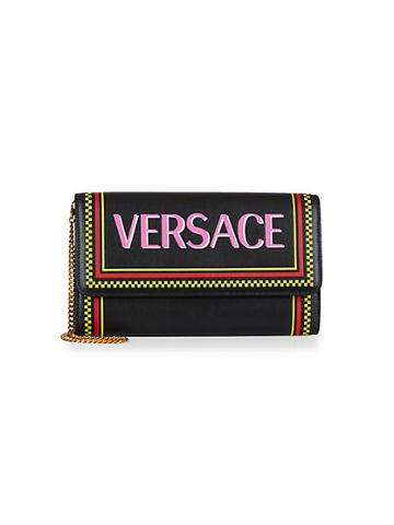 Versace Collection Logo Leather Wallet-on-chain