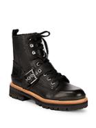 Sigerson Morrison Ida Lace-up Buckled Boots