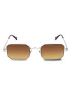Brioni 50mm Rectangular Metal Novelty Sunglasses