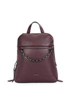 Calvin Klein Chain-accent Leather Backpack