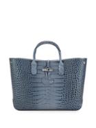 Longchamp Embossed Leather Tote