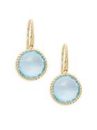 Roberto Coin Ipanema Blue Topaz And 18k Yellow Gold Drop Earrings