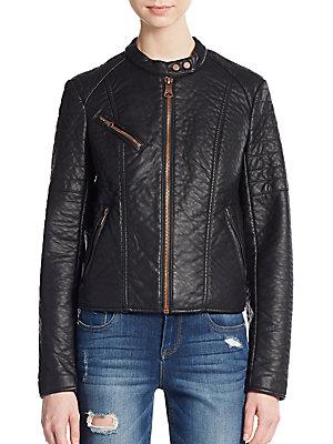 Marc New York By Andrew Marc Faux Leather Moto Jacket