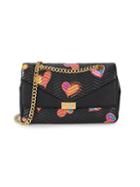 Moschino Heart-print Faux Leather Crossbody Bag