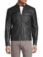 Superdry Quilted Leather Racer Jacket