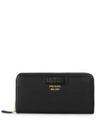 Prada Bow Detail Continental Leather Wallet