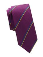 Salvatore Ferragamo Textured Striped Silk Tie
