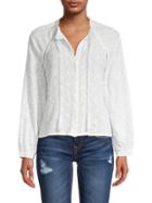 Allison New York Embroidered Peasant Blouse