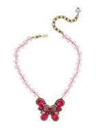 Heidi Daus Crystal & Glass Beaded Butterfly Pendant Necklace