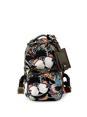 Valentino Leather-trim Butterfly Backpack