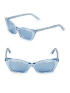 Balenciaga Narrow 57mm Rectangular Sunglasses