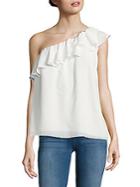 French Connection Crepe Light One-shoulder Top