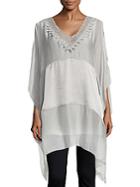 Saks Fifth Avenue Solid Woven Poncho Top