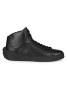 Versace Tonal Leather High-top Sneakers