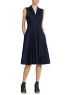 Donna Karan Ruffle-skirt Shirt Dress