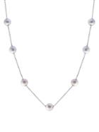 Effy 925 Sterling Silver & 11-12mm White Round Freshwater Pearl Necklace
